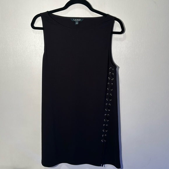 LAUREN RALPH BLOOSE WOMEN SIZE M BLACK SLEEVELESS - Picture 1 of 7